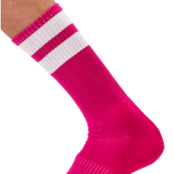 Barcode Berlin Chaussettes Gym Socks Rose-Blanc